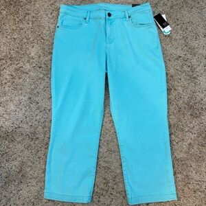 Kut from the Kloth Women's Turquoise Cropped Jeans
